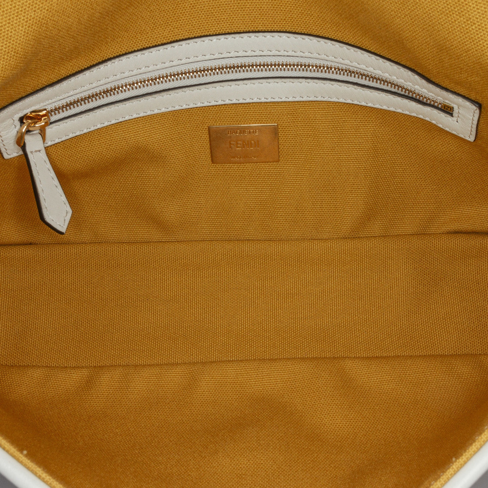 Pre-Loved Fendi Sarah Coleman FF Canvas Fisheye  Baguette Satchel - Picture 5 of 9